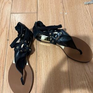 Vince Camuto Black and Brown Sandals